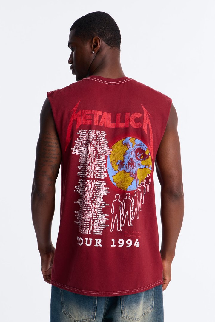 Metallica Unforgiven Executioner Vintage Muscle Tee - Red