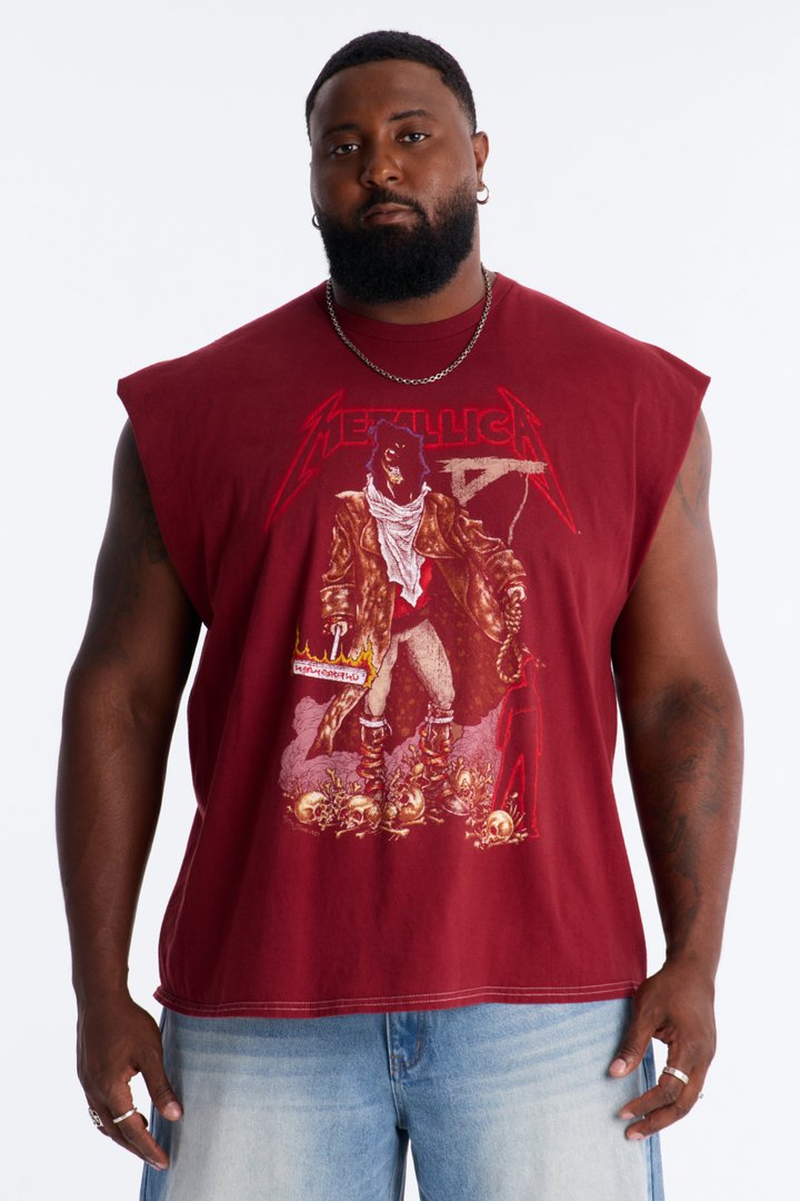 Metallica Unforgiven Executioner Vintage Muscle Tee - Red