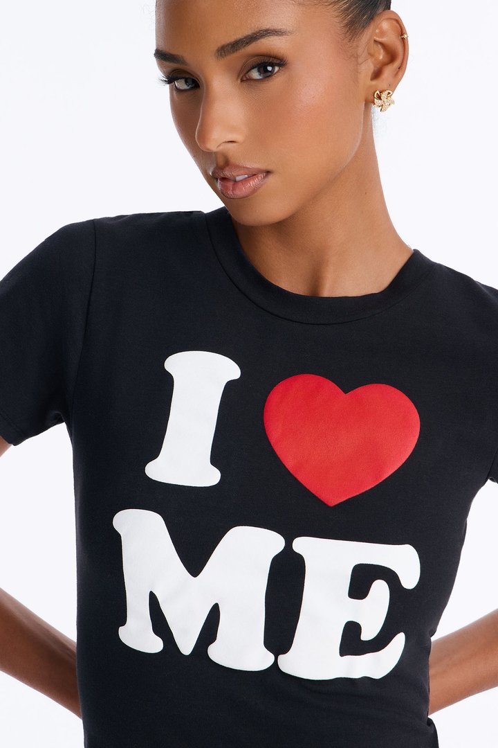 I Love Me Baby Tee - Black