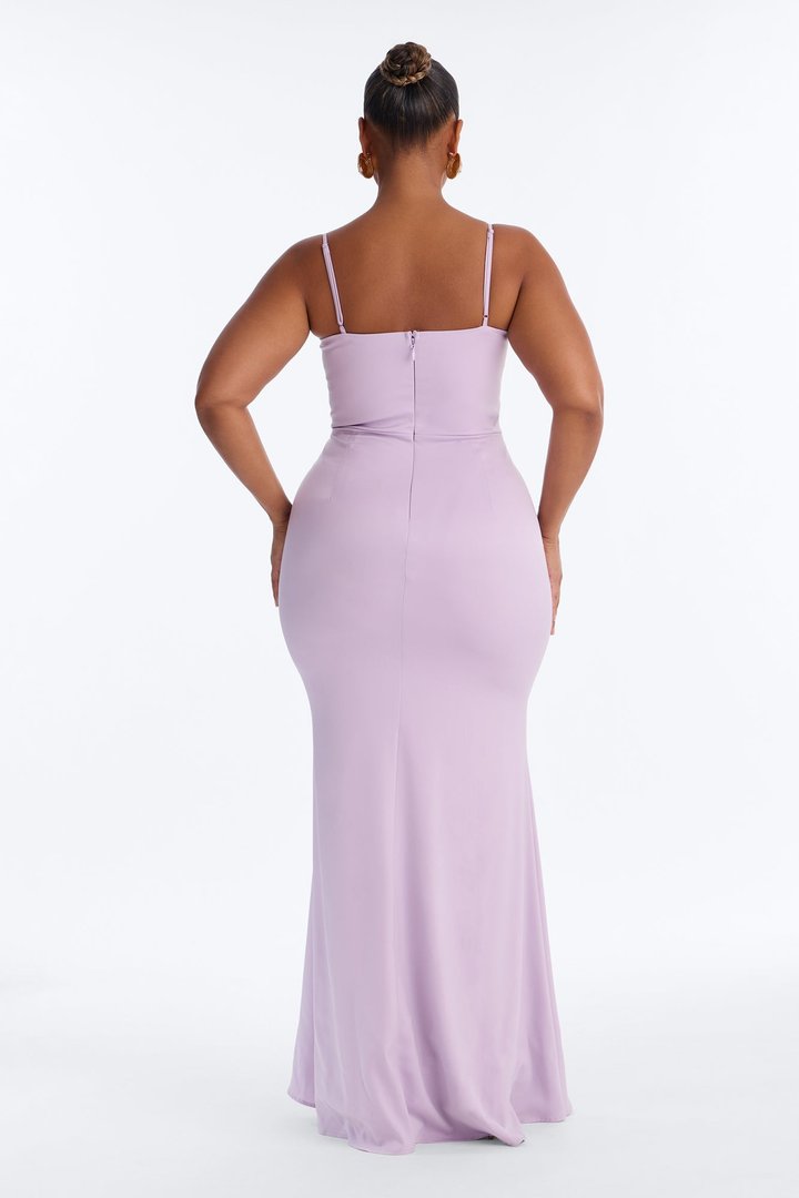Be Your Girl Satin Maxi Dress - Lavender