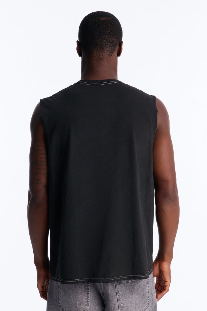 Misfits Skull Vintage Muscle Tee - BlackWash