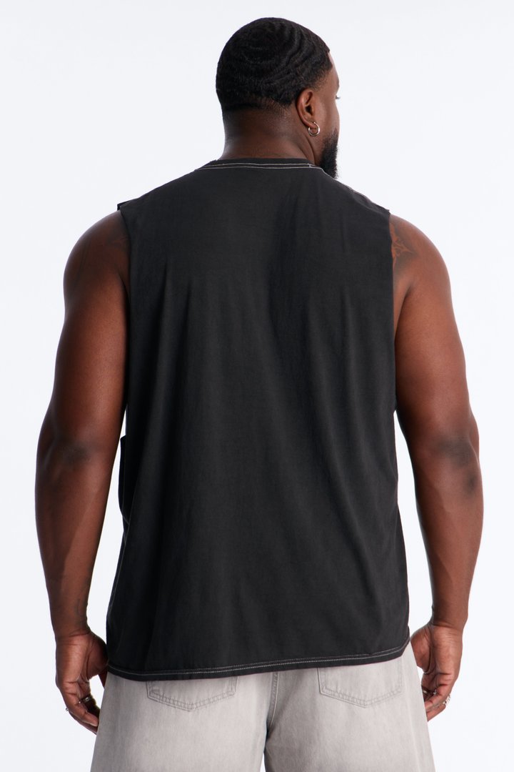 Misfits Skull Vintage Muscle Tee - BlackWash