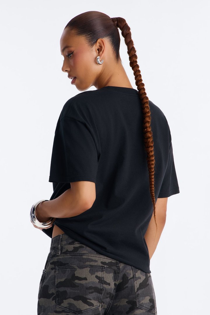 Misfits Iconic Logo Oversized Tee - Black