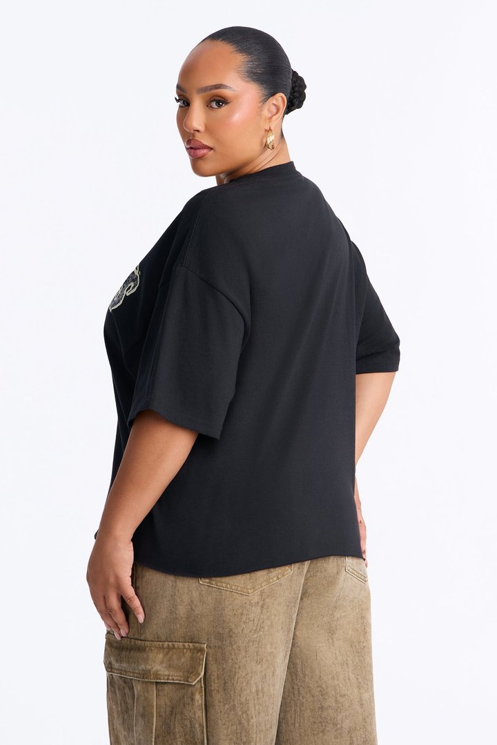 Misfits Iconic Logo Oversized Tee - Black