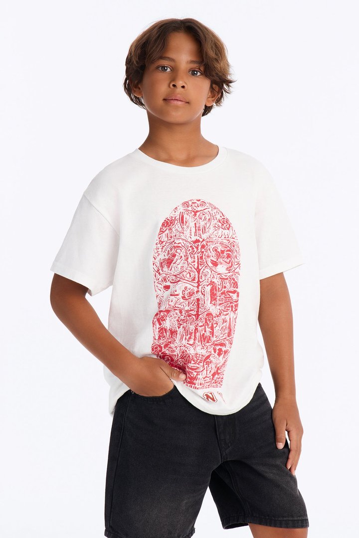Mini Forever Saint Oversized Short Sleeve Tee - White