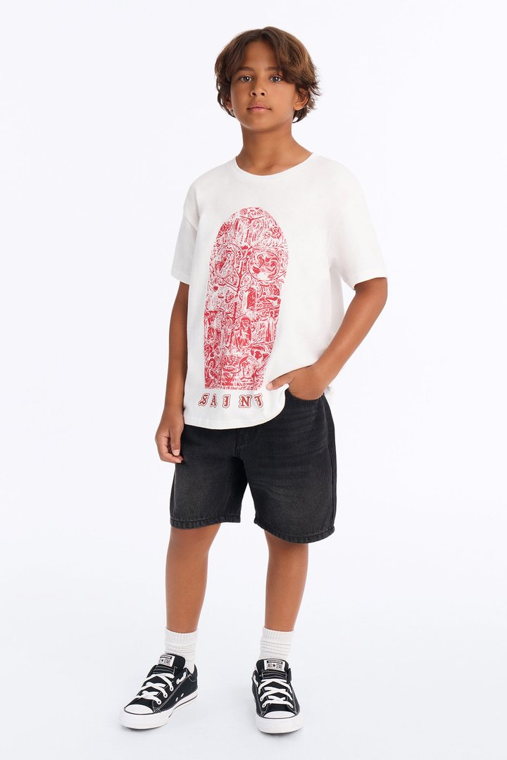Mini Forever Saint Oversized Short Sleeve Tee - White