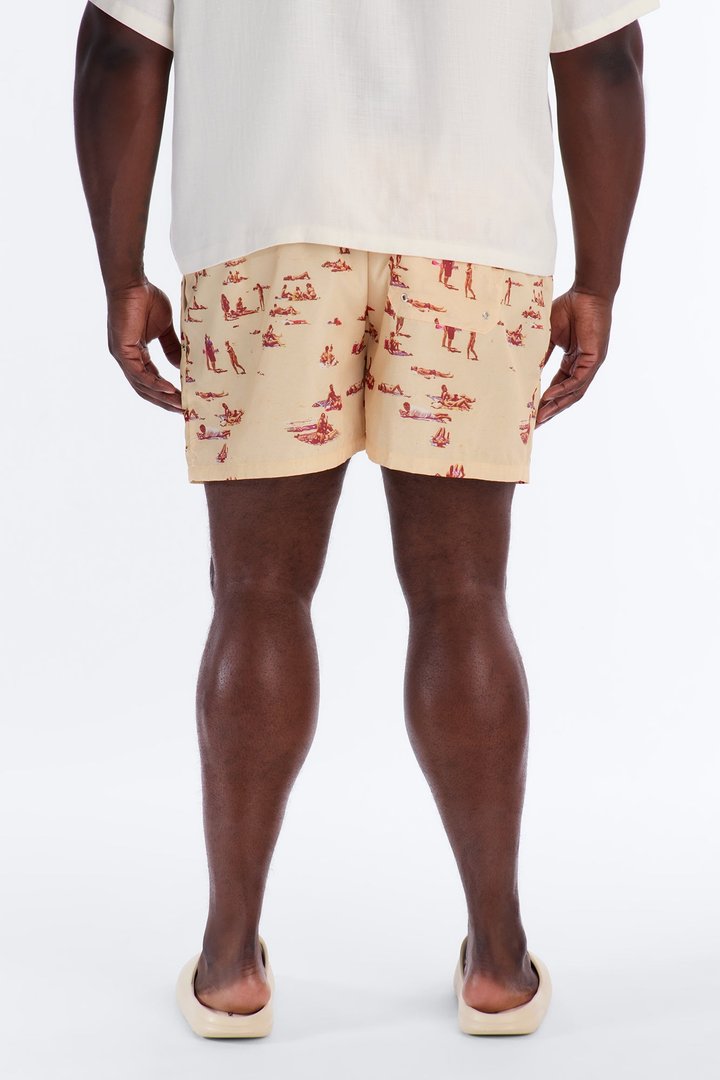 Paradise Beach Swim Trunk 4″ - Multi Color