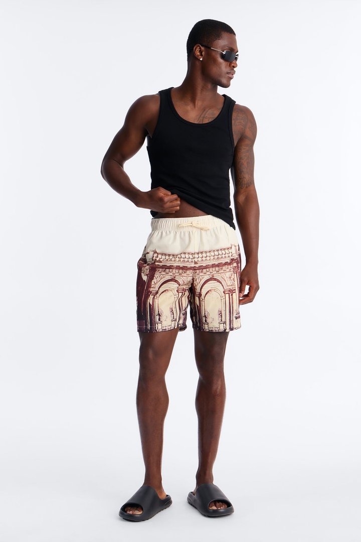 Olympus Arches Swim Trunk 7″ - Tan