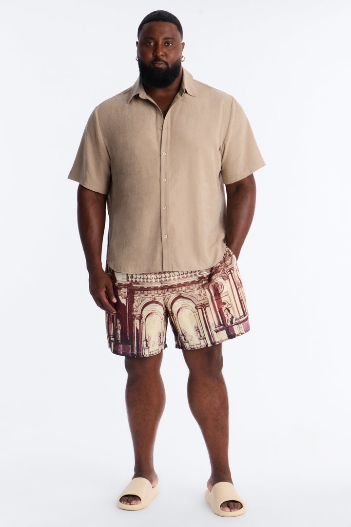 Olympus Arches Swim Trunk 7″ - Tan
