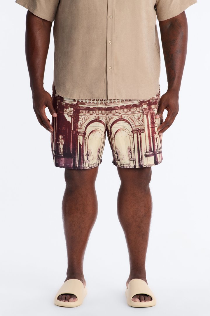 Olympus Arches Swim Trunk 7″ - Tan