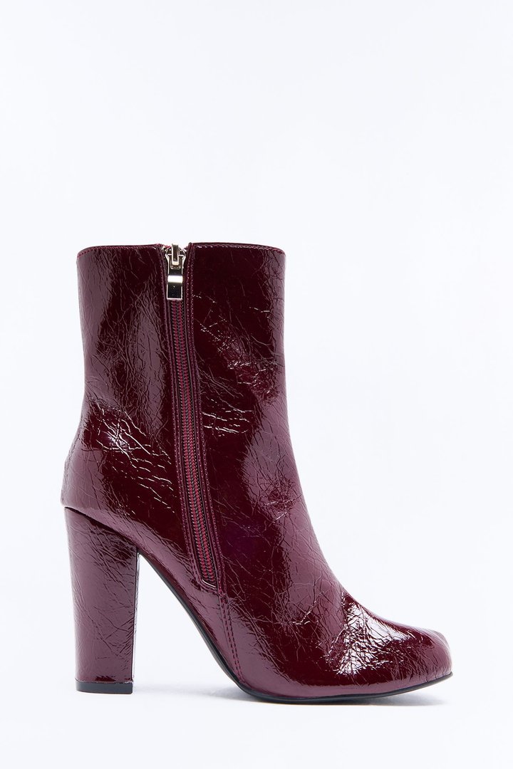 Azriel Tabi Booties - Burgundy