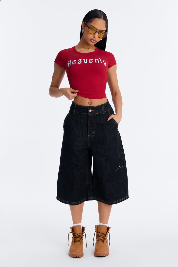 Heavenly Sent Baby Tee - Burgundy
