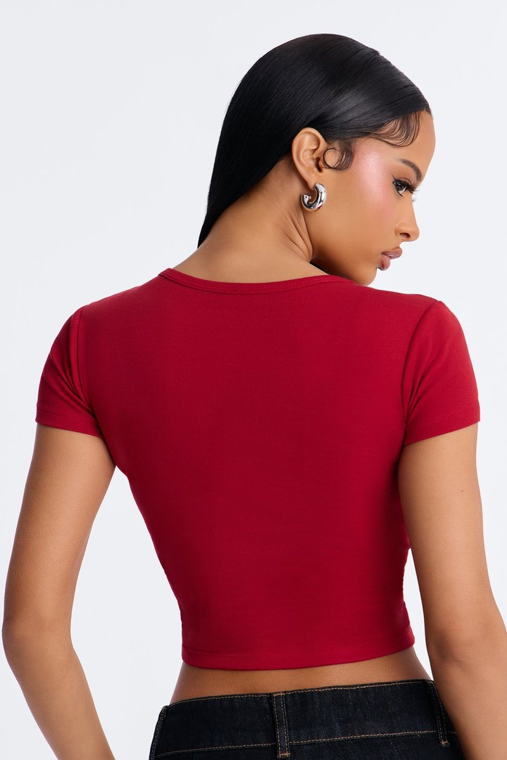 Heavenly Sent Baby Tee - Burgundy