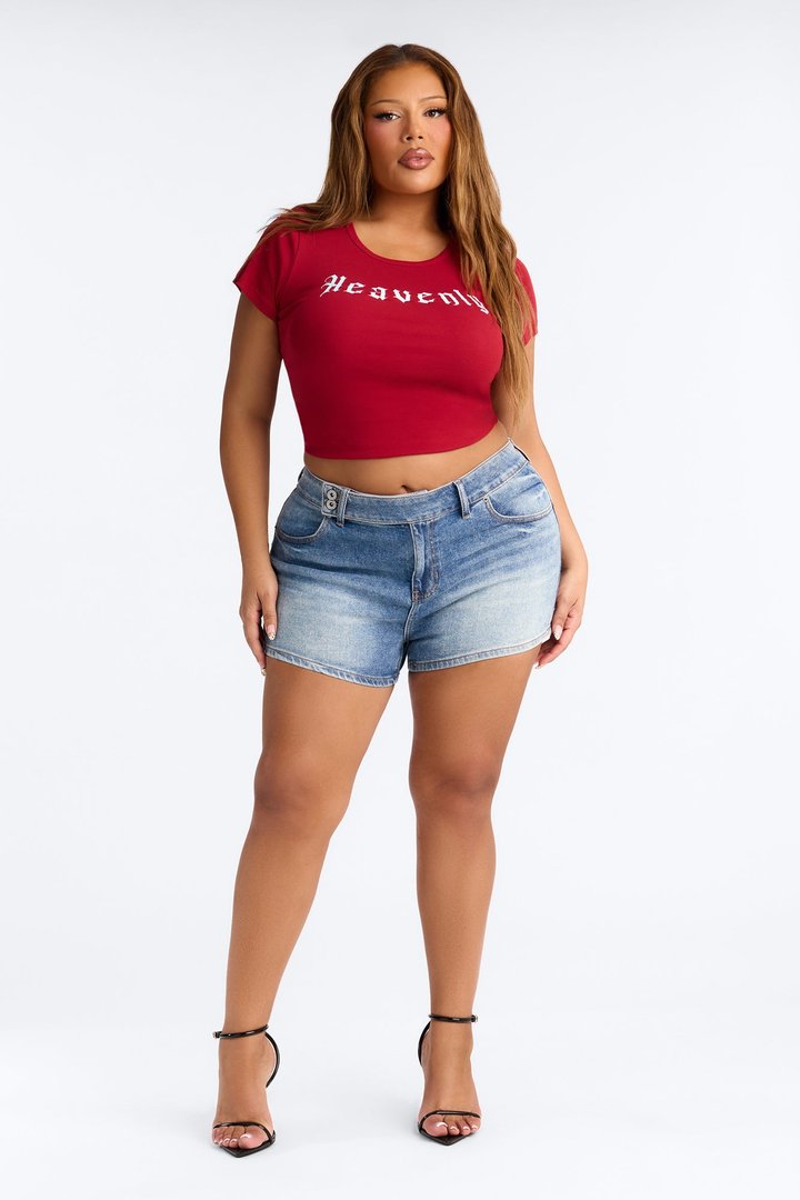 Heavenly Sent Baby Tee - Burgundy