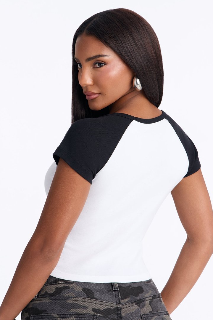 She's That Girl Baby Tee - White/combo