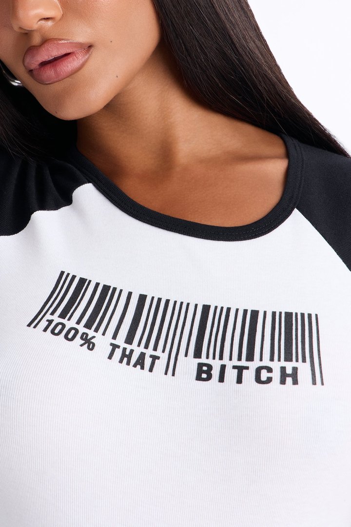 She's That Girl Baby Tee - White/combo