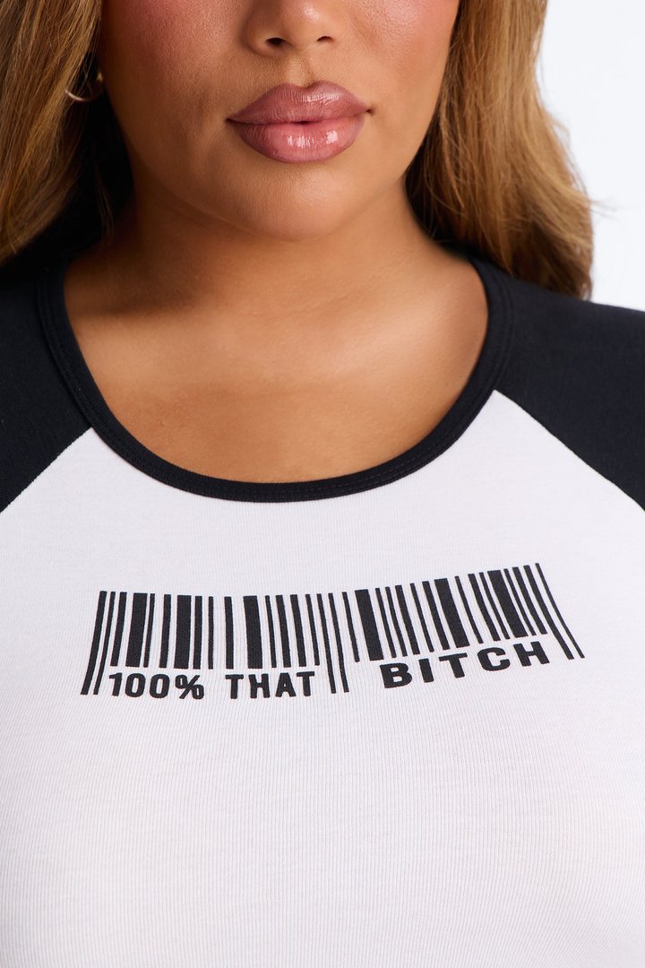 She's That Girl Baby Tee - White/combo