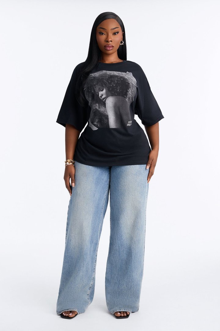 Pasted Portrait Monochrome Tee - Black