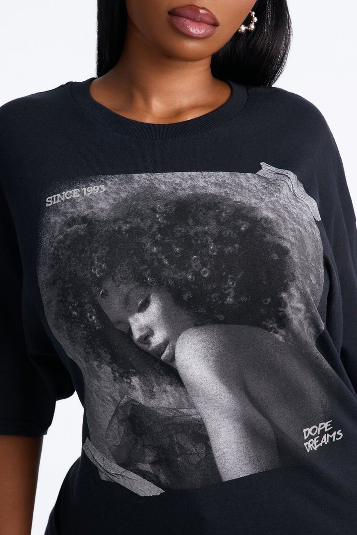 Pasted Portrait Monochrome Tee - Black