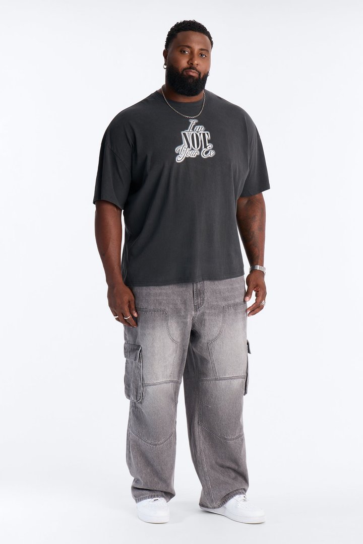Not Your Ex Vintage Boxy Short Sleeve Tee - Black