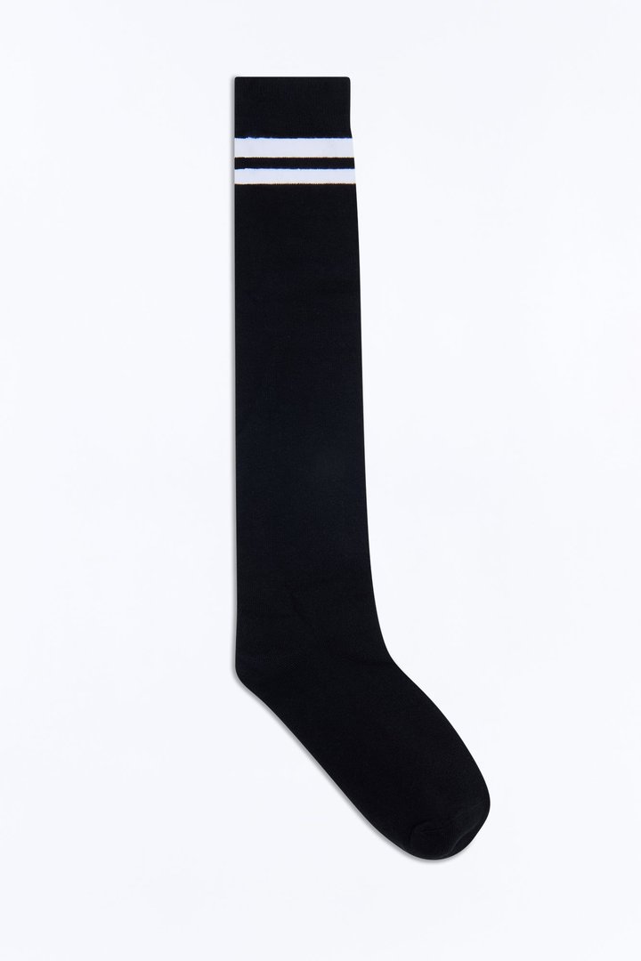 Bring It Over The Knee Socks - Black