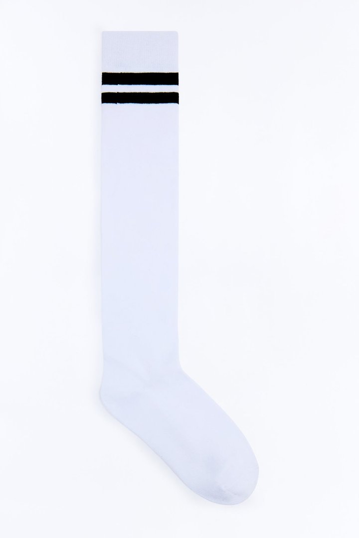 Bring It Over The Knee Socks - White