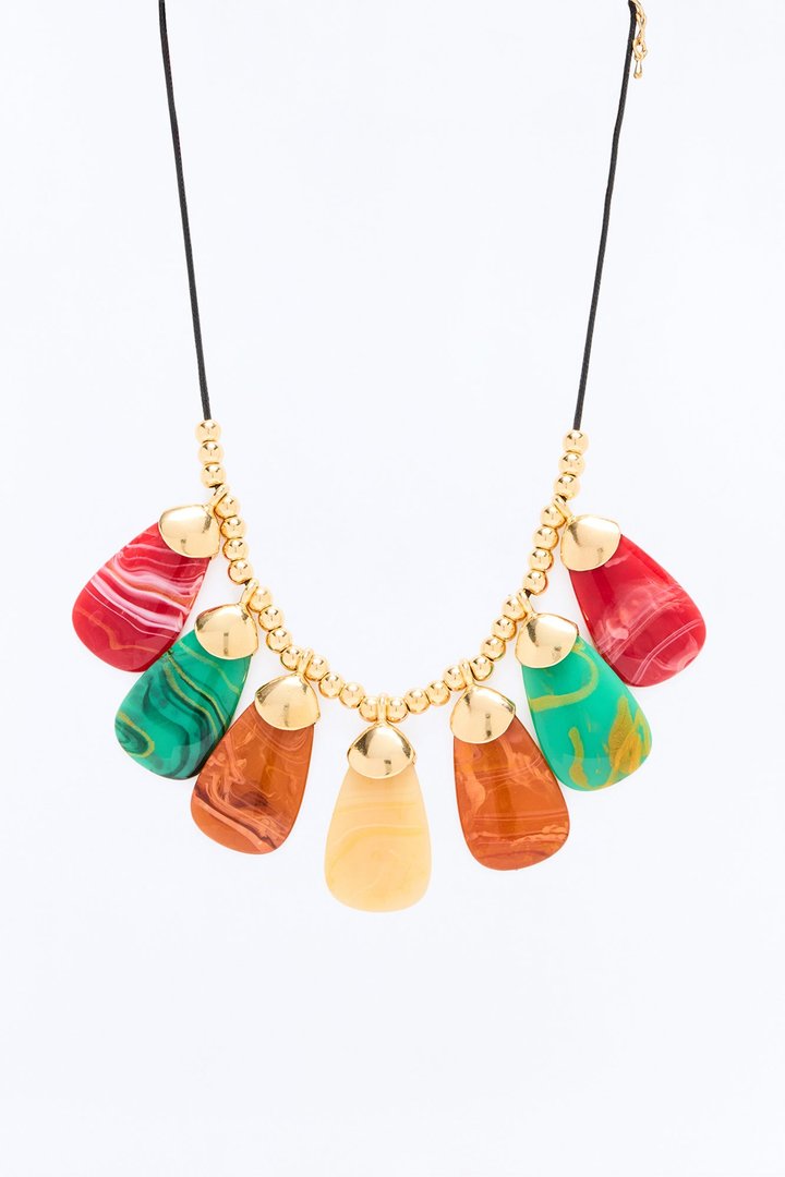 Cabana Cool Down Jeweled Necklace - Multi Color