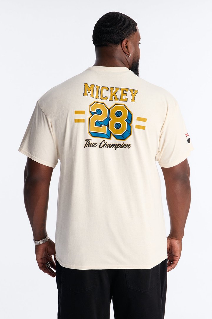 Mickey Champion Oversized Short Sleeve Tee - Natural