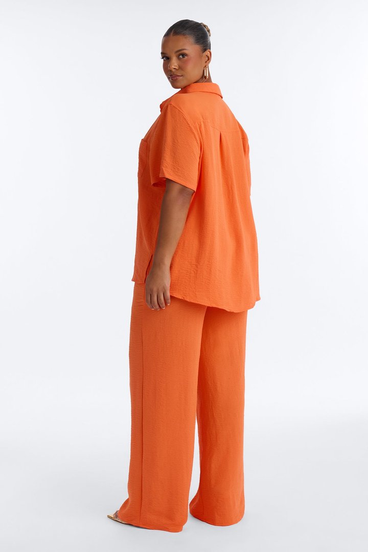 Makenzie Short Sleeve Pant Set - Orange