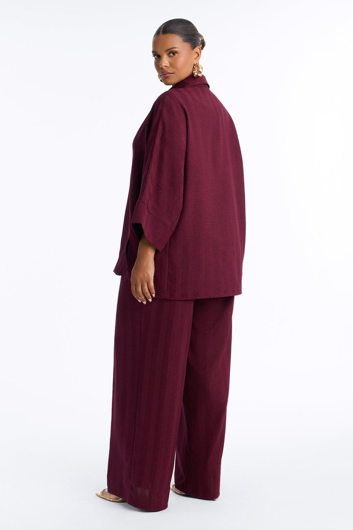 Kayla Pant Set - Burgundy
