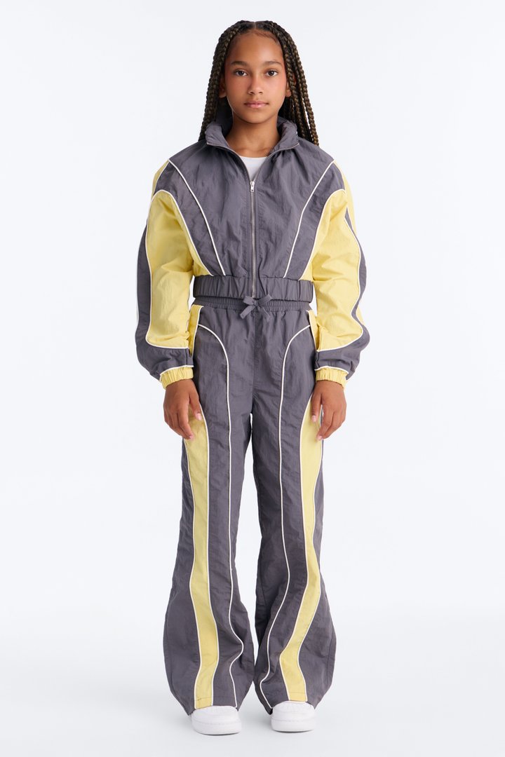 Mini New Era Colorblock Track Pant - Charcoal/combo