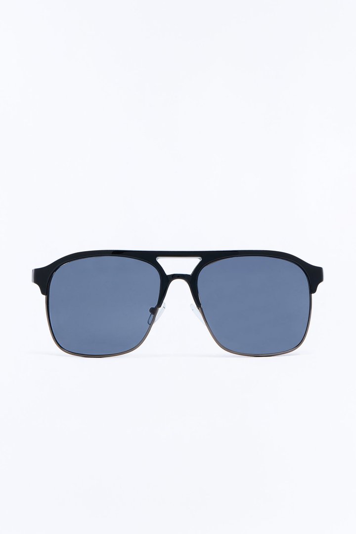 Show Face Aviator Sunglasses - Black/Black