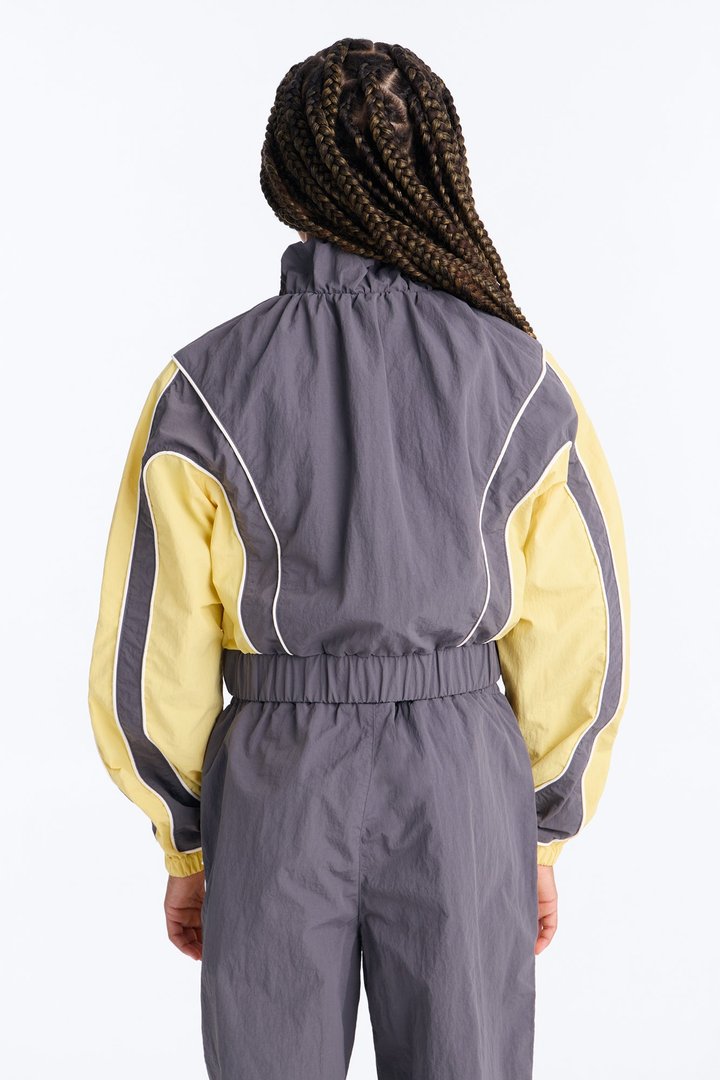 Mini New Era Colorblock Windbreaker Jacket - Charcoal/combo