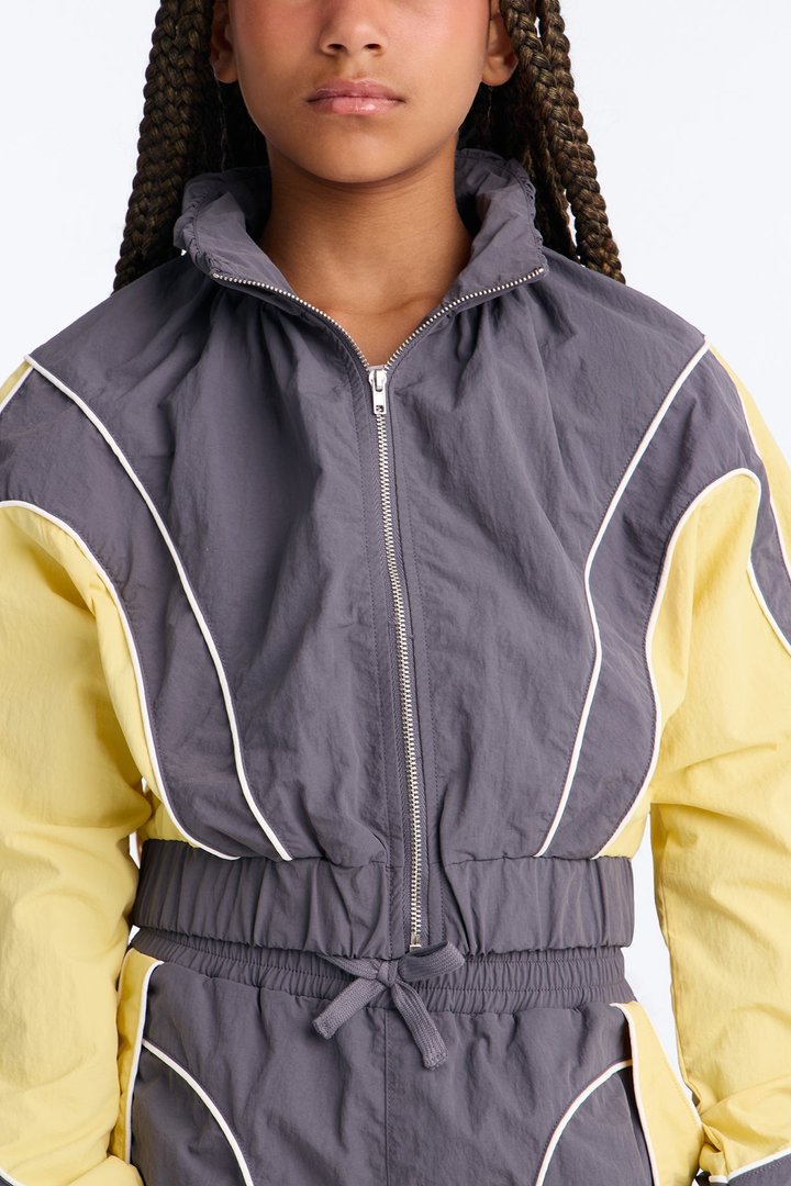 Mini New Era Colorblock Windbreaker Jacket - Charcoal/combo