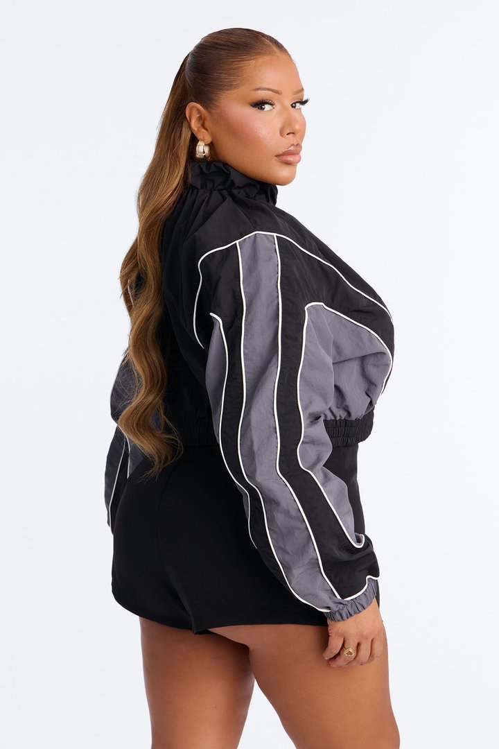 New Era Colorblock Windbreaker Jacket - Black/combo