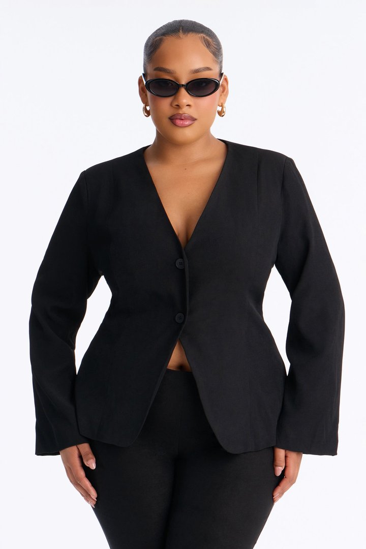 Renata Fitted Blazer - Black