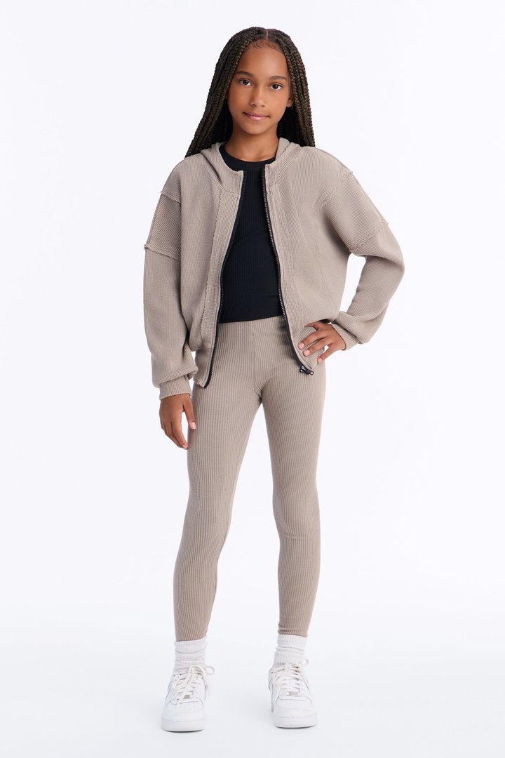 Mini Gigi Washed Legging Set - Grey