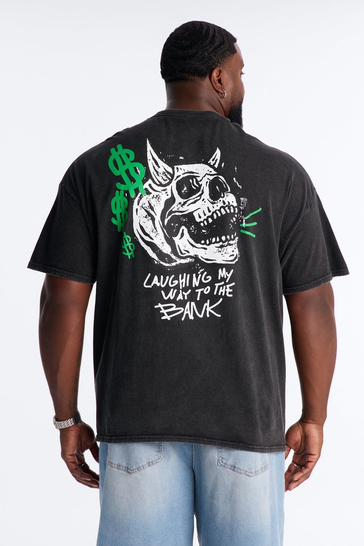 Laughing My Way To The Bank Short Sleeve Tee - Black