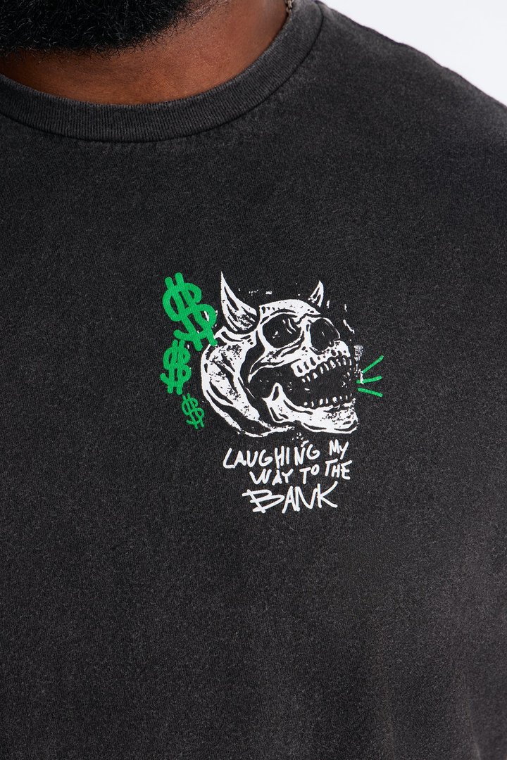 Laughing My Way To The Bank Short Sleeve Tee - Black