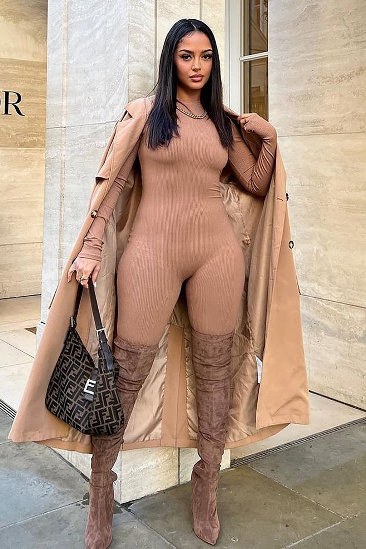 Maribel Snatched Jumpsuit - Nude