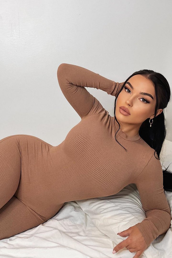 Maribel Snatched Jumpsuit - Nude