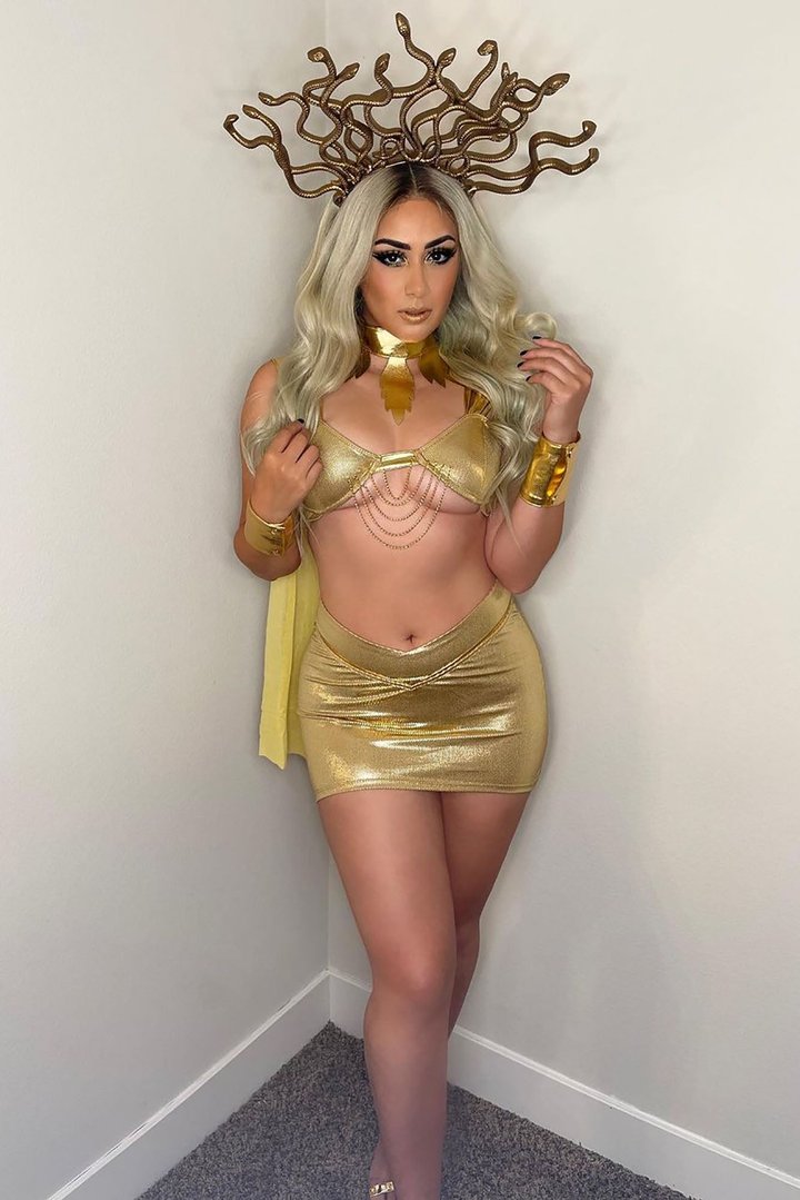 Medusa Mami 5 Piece Costume Set - Gold
