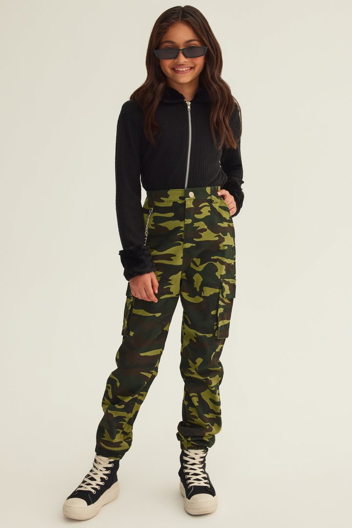 Mini Arya Cargo Joggers - Camouflage