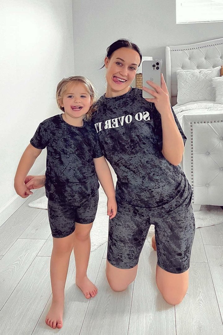 Mini Chelsea Biker Short Set - Black