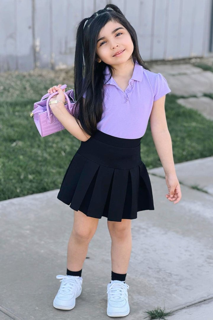 Mini Good Girl Pleated Skirt - Black