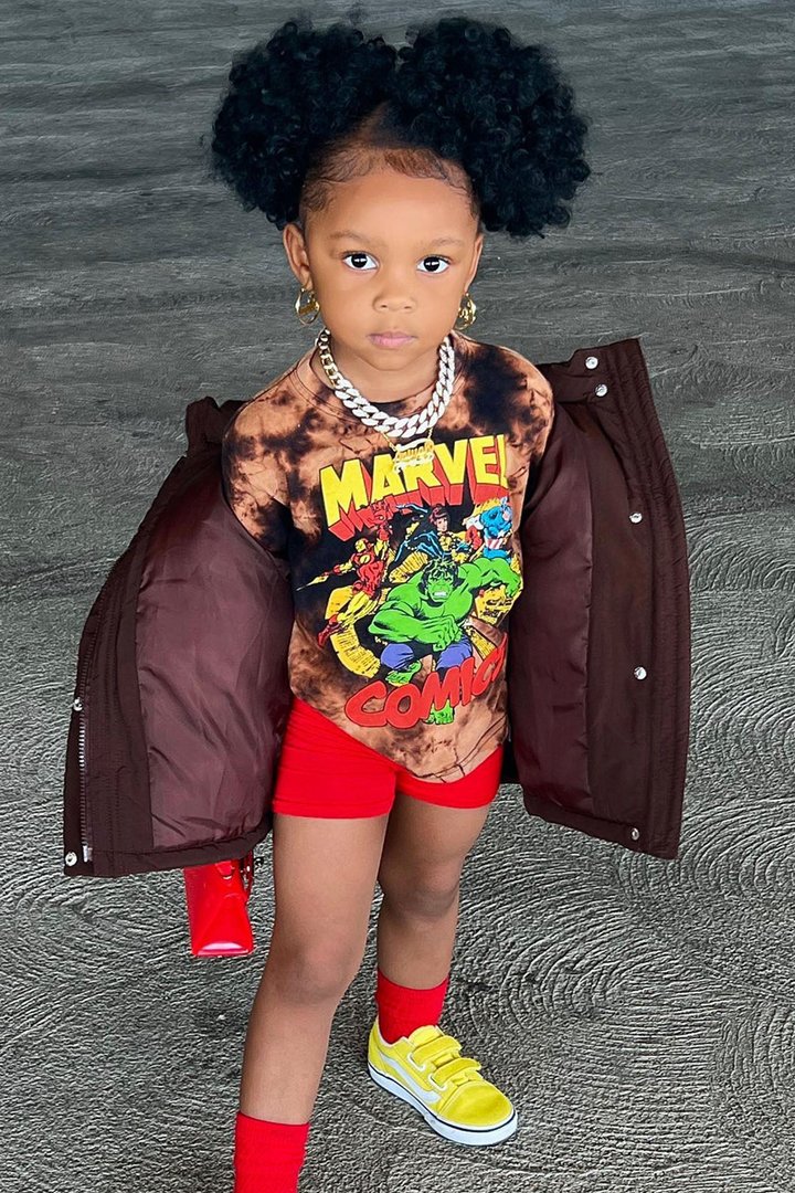 Mini Marvel Comics Tie Dye Tee - Black/Brown