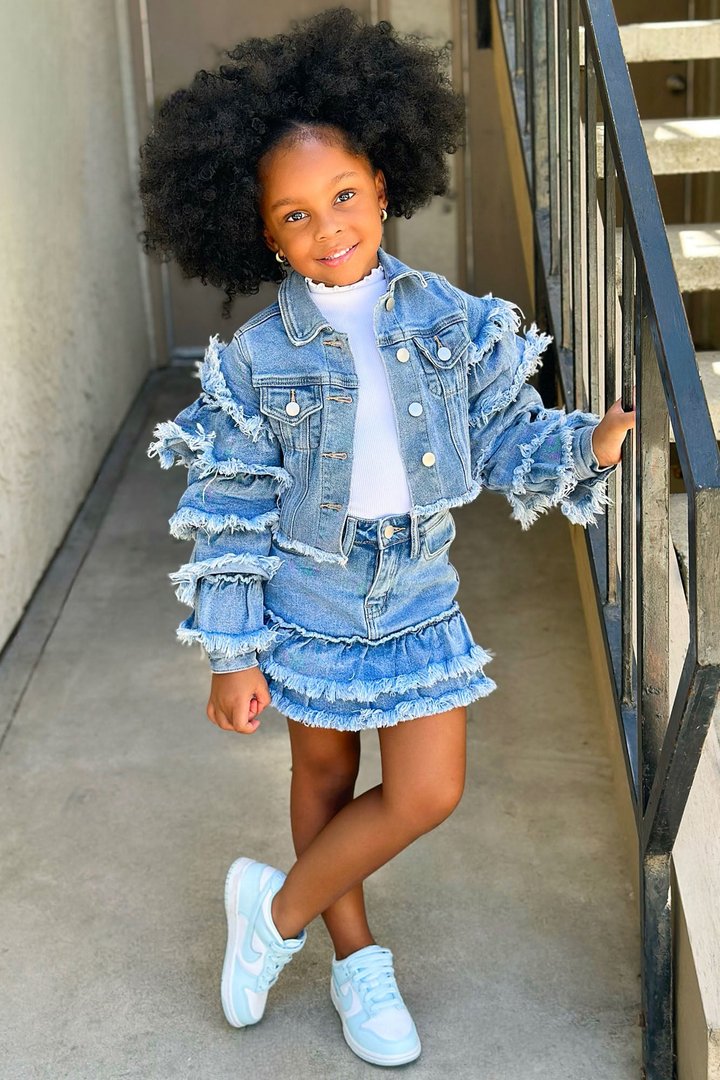 Mini Show You Off Denim Skort - Medium Blue Wash