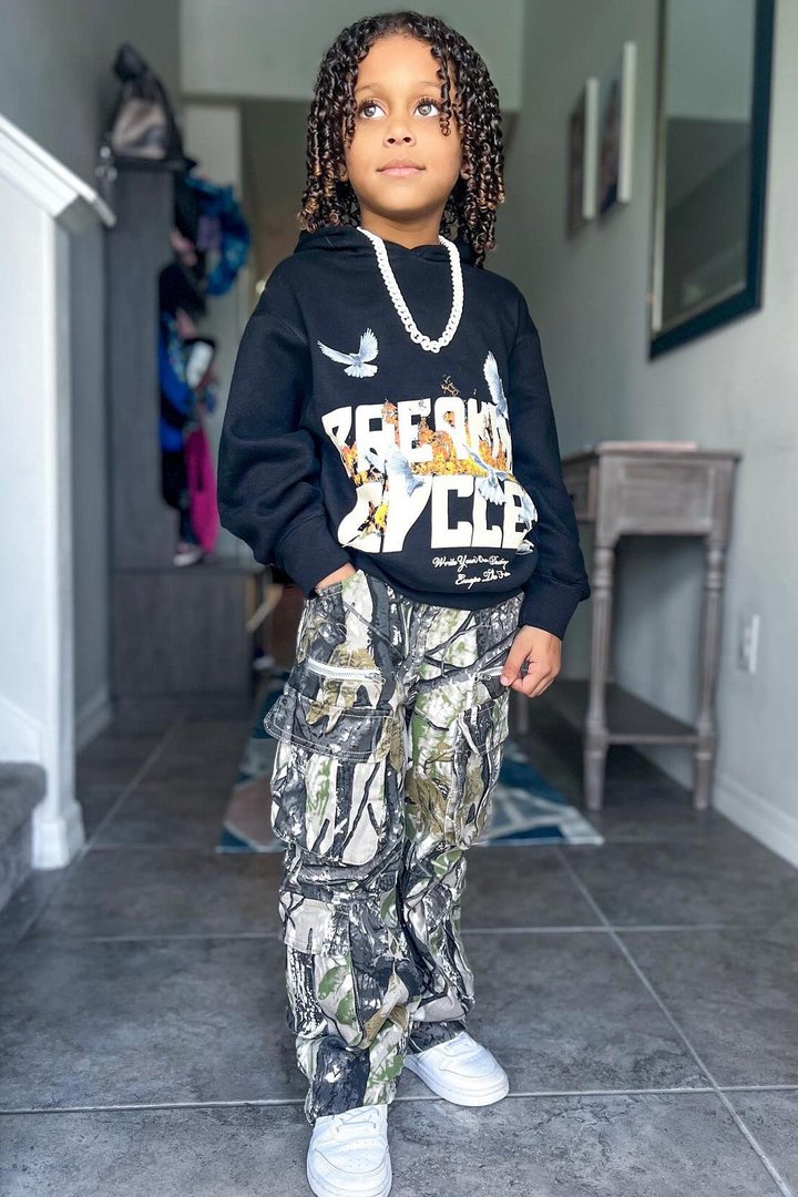 Mini Sneak Attack Camo Cargo Jean - Taupe/combo