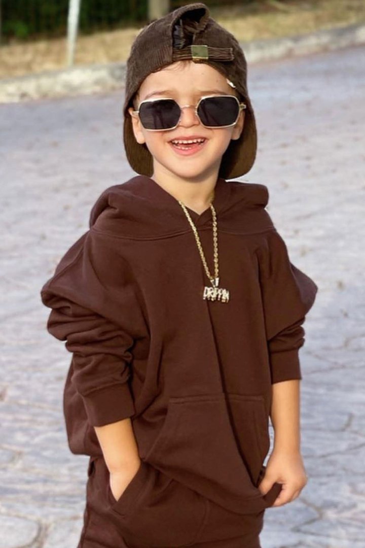 Mini Stole Your Toys Oversized Hoodie - Chocolate