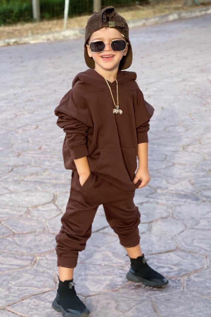 Mini Stole Your Toys Oversized Jogger - Chocolate